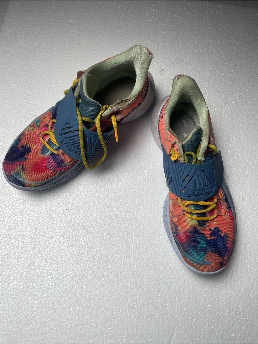Nike Multicolor Tie-Dye Sneakers with Blue Strap